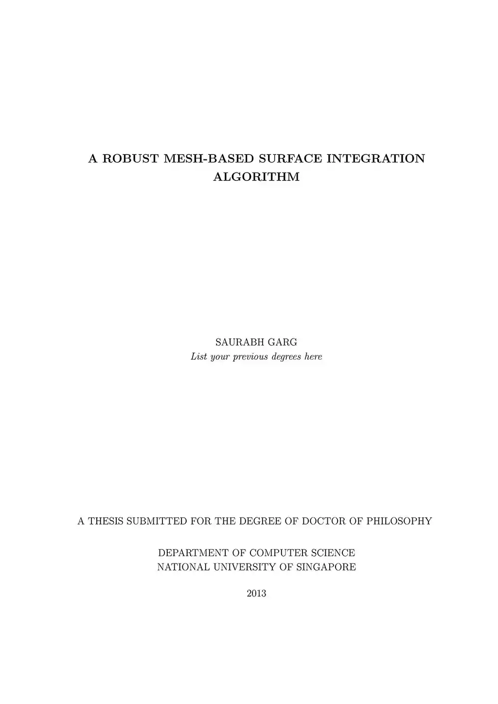 SPhdThesis: Cover